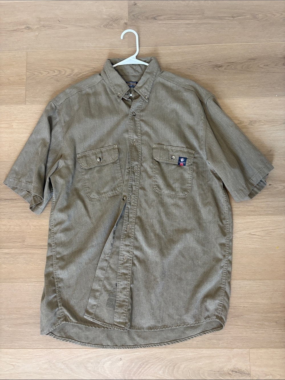Dickies Men's Short Sleeve Button-Down Shirt in Olive